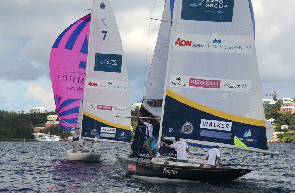 Sailing in the Group 1 Qualifying round robin matches on Day 2 of the Argo Group Gold Cup, Stage 7 of the Alpari World Match Racing Tour. ©  Talbot Wilson / Argo Group Gold Cup http://www.argogroupgoldcup.com/